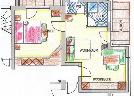 Haus Rosmarie/ Apartment Elfer/ Grundriss